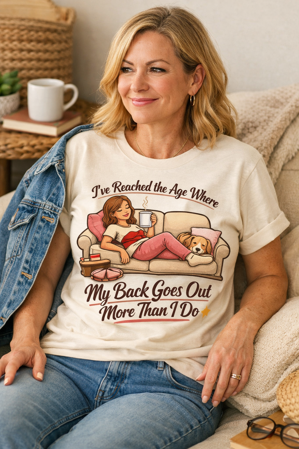 Funny Retro "My Back Goes Out More Than I Do" T-Shirt