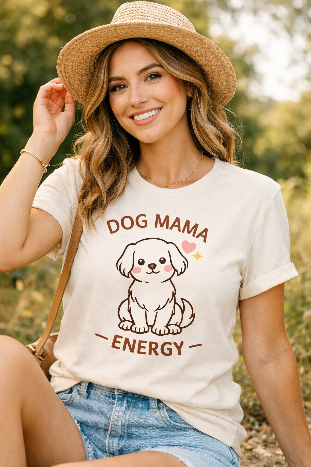 Dog Mama Energy Tee — Boutique Style for Dog Lovers
